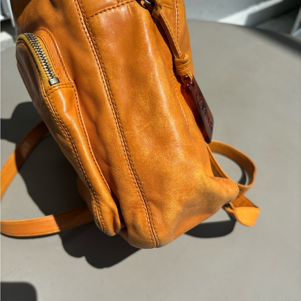CHANEL Orange Lambskin backpack - Picture 13 of 17